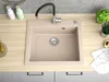 Granitspüle - Spülbecken - Küchenspüle - 57 x 50 cm - Beige Produktbild-Vorschau 4