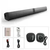 A soundbar and its accessories are displayed against a white background. Produktbild-Vorschau