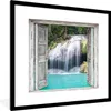 MuchoWow® Gerahmtes Poster Aussicht - Wasserfall - Natur - Produktbild-Vorschau 1
