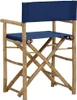vidaXL Klappbare Regiestühle 2 Stk. Blau Bambus und Stoff Produktbild-Vorschau 4