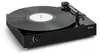 A black turntable with a vinyl record on it, shown from a diagonal angle against a white background. Náhľad obrázku produktu