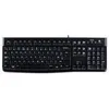 A black Logitech K120 keyboard is shown from a top-down perspective against a white background. Anteprima dell’immagine prodotto