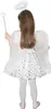 A child wearing an angel costume, seen from the back. Produktbild-Vorschau