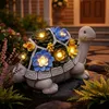Statua da giardino a energia solare a forma di tartaruga Anteprima dell’immagine prodotto 1
