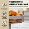 Étagère à fruits eluno, corbeille à pain carrée à deux Voir les images du produit 6
