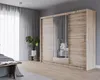 Krudox PRVTA Schwebetürenschrank Sonoma mit Spiegel 250 cm Produktbild-Vorschau 1