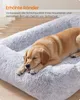 A golden retriever dog sleeping on a plush dog bed. Produktbild-Vorschau