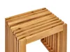 BELIANI Gartenhocker 3er Set Hellbraun Akazienholz Produktbild-Vorschau 10