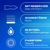 Diagrams and text describing features of a condom product. Anteprima dell’immagine prodotto