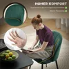 HOMCOM Esszimmerstühle 2er-Set, Samt-Optik, gebogene Produktbild-Vorschau 6