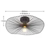 Lindby Deckenleuchte Ruota, schwarz, Metall, Ø 40 cm, E27 Produktbild-Vorschau 6