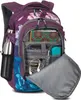 Bestway Schulrucksack blau lila Blütendruck Farbverlauf Produktbild-Vorschau 3