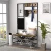 A hallway with a coat rack, bench, and shoe storage unit. Anteprima dell’immagine prodotto