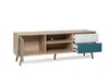 TV-Board Cuba Lowboard Unterschrank Sonoma Eiche weiß grau Produktbild-Vorschau 2
