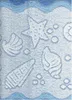 Flora Ocean 70x140 modrý bavlněný froté ručník 380 g/m2 Náhled obrázku produktu 2