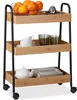 relaxdays 10025003_0 relaxdays Servierwagen braun Podgląd zdjęcia produktu 1