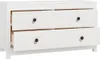 vidaXL Beistellschrank Weiß 100x40x54 cm Massivholz Kiefer Produktbild-Vorschau 3