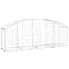 vidaXL Gabione mit Hochbogen 200x50x60/80 cm Verzinktes Produktbild-Vorschau 3