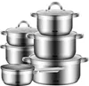 DMS® Edelstahl Topfset 11-teilig mit Glasdeckel, Induktion Produktbild-Vorschau 2