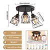 Deckenlampe Retro Drehbar, Deckenleuchte mit 3 LED-Birne Produktbild-Vorschau 6