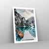 Poster - Poster ohne Rahmen - Boote Berge Hafen - 50x70 cm Produktbild-Vorschau 7