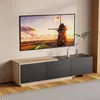 UnboxG TV-Lowboard 240 cm Schwarz mit LED-Beleuchtung, 3 Produktbild-Vorschau 11