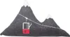 A pillow shaped like mountains with a ski lift. Produktbild-Vorschau