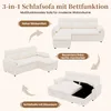 MODFU Ecksofa L-Form,Schlafsofa mit Stauraum, Relaxsofa mit Produktbild-Vorschau 4