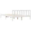 Massivholzbett Extra Lang ohne Matratze Weiß 160x220 Produktbild-Vorschau 5