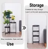 A split image showing a plant stand in use on the left and the same plant stand folded for storage on the right. Náhľad obrázku produktu