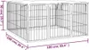 vidaXL Parc pour chiens 4 pièces noir 100x50cm Acier revêtu Voir les images du produit 5