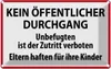 vianmo Blechschild 12x18 cm Kein Öffentlicher Durchgang Produktbild-Vorschau 1