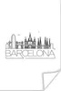 MuchoWow® Poster Skyline von Barcelona" auf weißem Produktbild-Vorschau 1