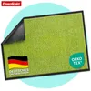 A green doormat with German flag and OEKO-TEX logo. Produktbild-Vorschau