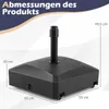 COSTWAY Sonnenschirmständer mit Rollen, Schirmständer Produktbild-Vorschau 3