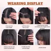 Clip in Pony Haare Haarverlängerungen Flat Bang mit Produktbild-Vorschau 6