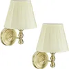 Relaxdays Wandlampe, 2er Set, Stoff-Schirm, antikes Design, Produktbild-Vorschau 1
