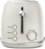 A close-up studio shot of a cream-colored retro-style toaster. Anteprima dell’immagine prodotto