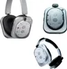 Collage of three images showing different angles of white headphones. Náhľad obrázku produktu
