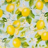 Geschenkpapier Zitronen & Blüten Motiv 70cm x 2m Rolle Produktbild-Vorschau 1