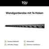 TOJ Living Wandgarderobe 95 cm – Edelstahl Garderobenleiste Produktbild-Vorschau 3