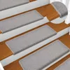 vidaXL Koberčeky na kroky 15 kusov 65x21x4 cm Svetlo šedé Náhľad obrázku produktu 2
