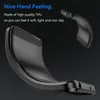 A black phone case with a carbon fiber texture is shown with text describing its features. Produktbild-Vorschau