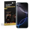 A product box for a screen protector is shown next to a smartphone with a screen protector applied. Produktbild-Vorschau