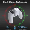 A white controller with a charging attachment is shown with a circular graphic indicating charging time and battery capacity. Náhľad obrázku produktu