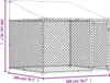 vidaXL Hundezwinger mit Dach und Tür Grau 2x2x2 m Produktbild-Vorschau 8