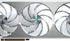 A close-up view of the fans of a white graphics card. Náhľad obrázku produktu