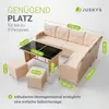 Juskys Polyrattan Lounge Manacor - Sofa, Tisch, Hocker & Produktbild-Vorschau 4