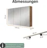 Planetmöbel ARIA Spiegelschrank für das Bad 120 cm mit Produktbild-Vorschau 7