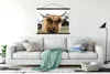 MuchoWow® Textilposter Schottischer Highlander - Kuh - Gras Produktbild-Vorschau 3